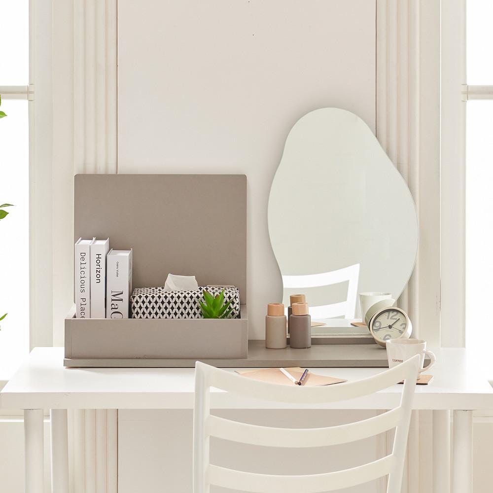 윈썸 클로버 800 인스타감성 인테리어 비정형 클라우드 수납형 거울 화장대