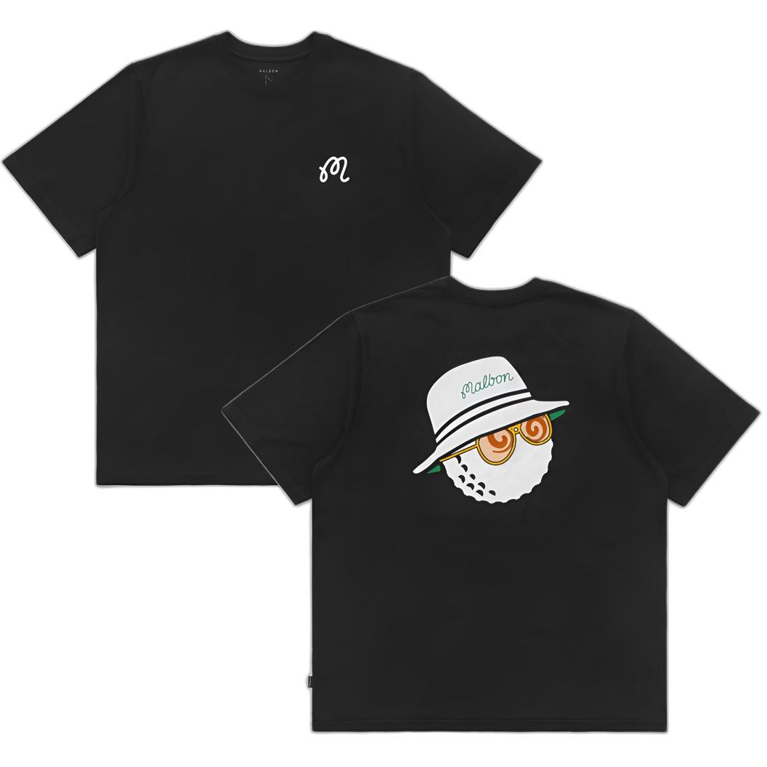 말본 골프 반팔 버킷 S 톰슨 티셔츠 로고 티 셔츠 블랙