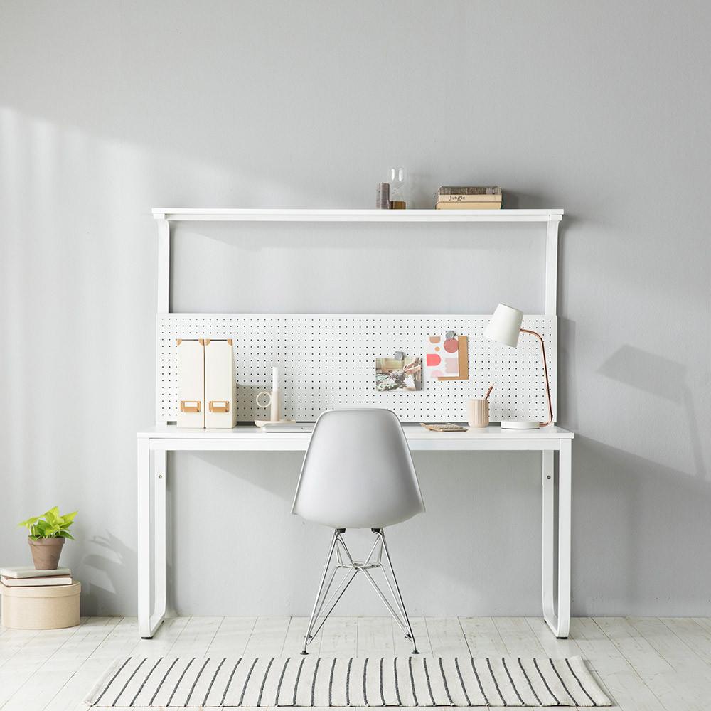 장인가구 애스턴 철제 타공판 선반형 데스크 책상 1500