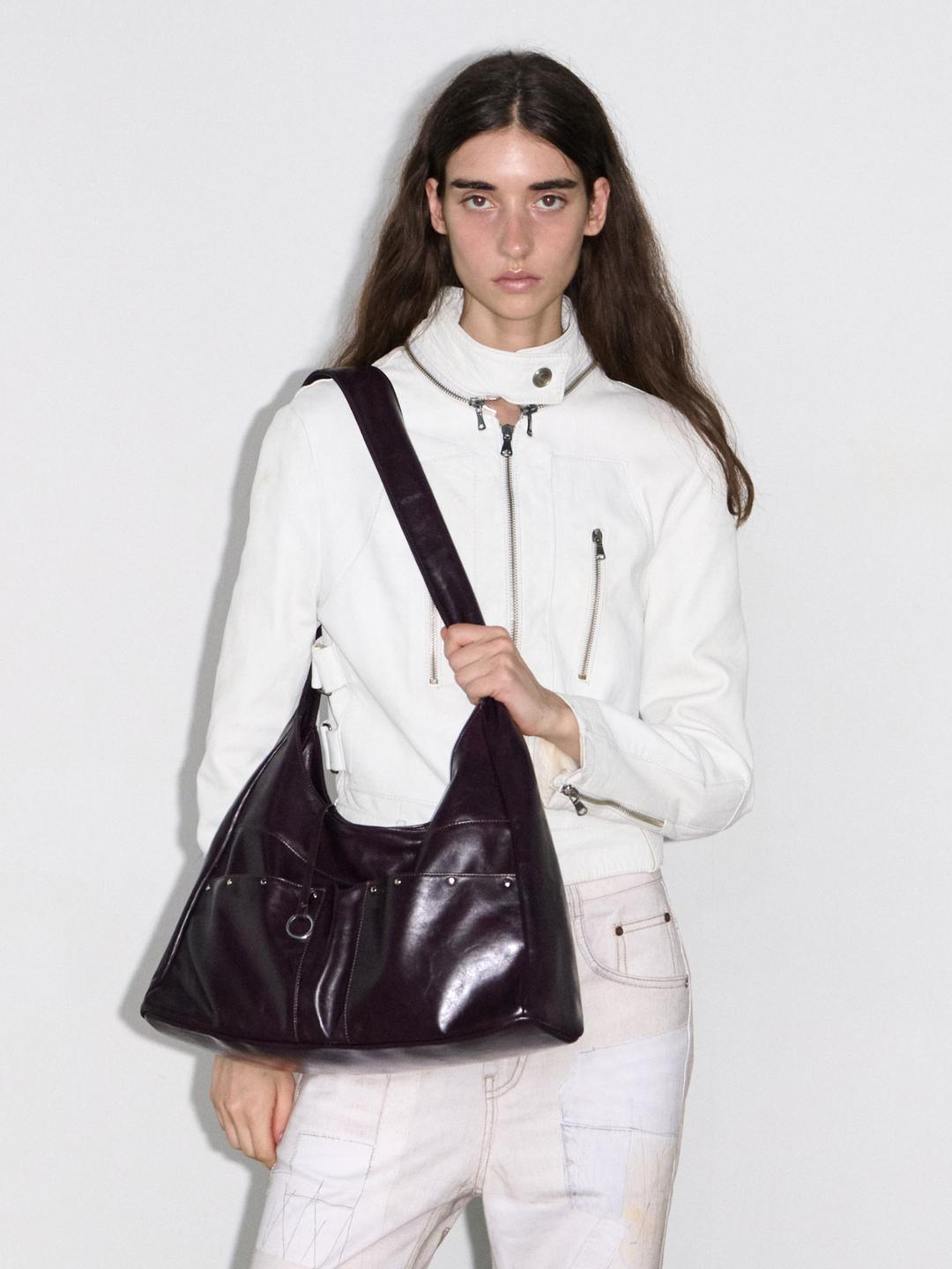 BASH SLOUCHY BAG - PURPLE