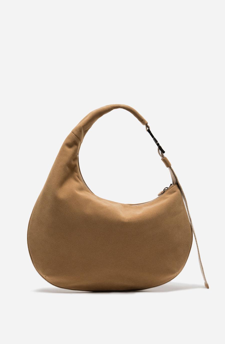 UNBALANCE HOBO BAG (suede camel)