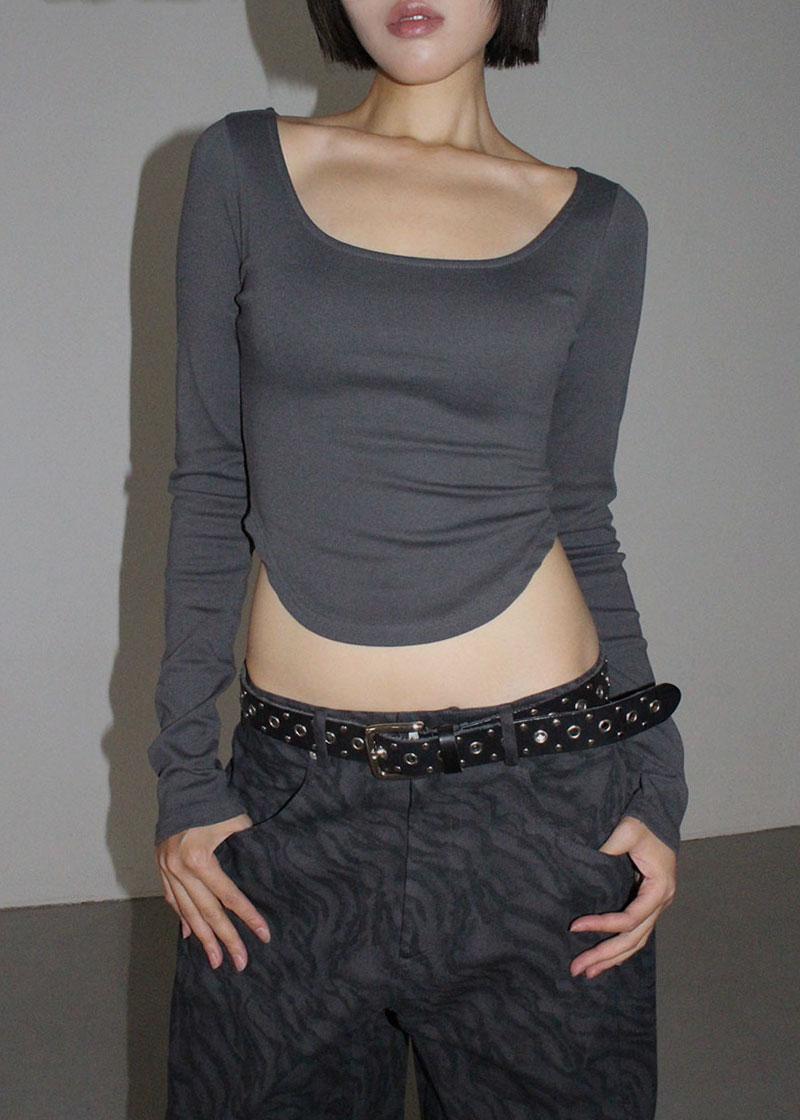 BABY ROUND CROP TEE (4color)