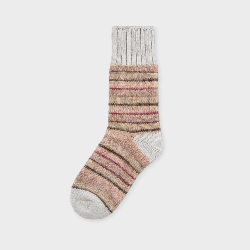 wool mixed stripe beige