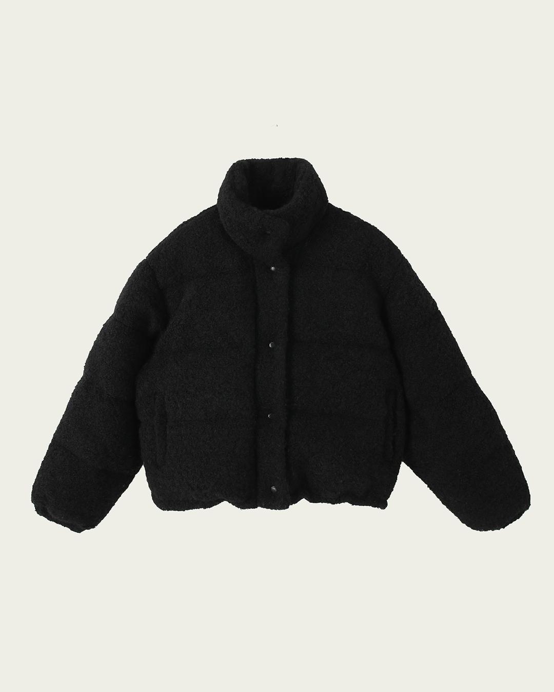 (2차) Mare Wool Puffer Jacket - Black