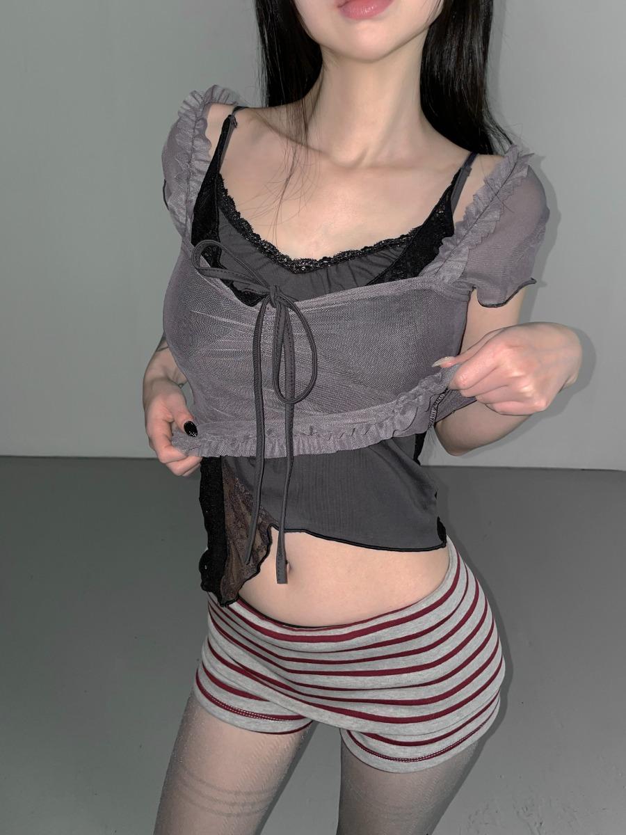 디에어타운 WHITE 바로배송 mikasa mesh top (3 color)