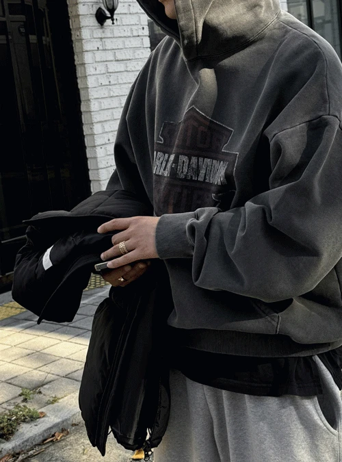 피그먼트 할리 기모 후드티 PART.2