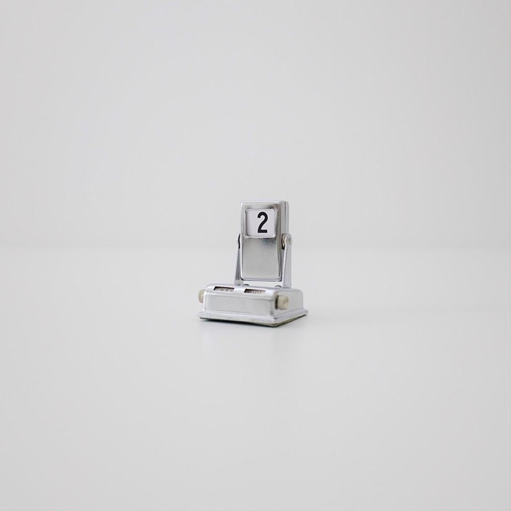 [vintage] Metal Perpetual Rotary Desk Calendar 60's 메탈 퍼페추얼 데스크 달력