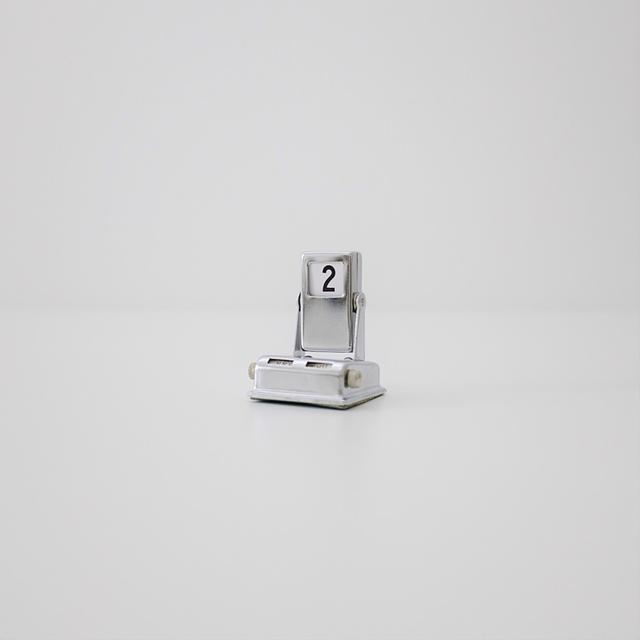 [vintage] Metal Perpetual Rotary Desk Calendar 60's 메탈 퍼페추얼 데스크 달력
