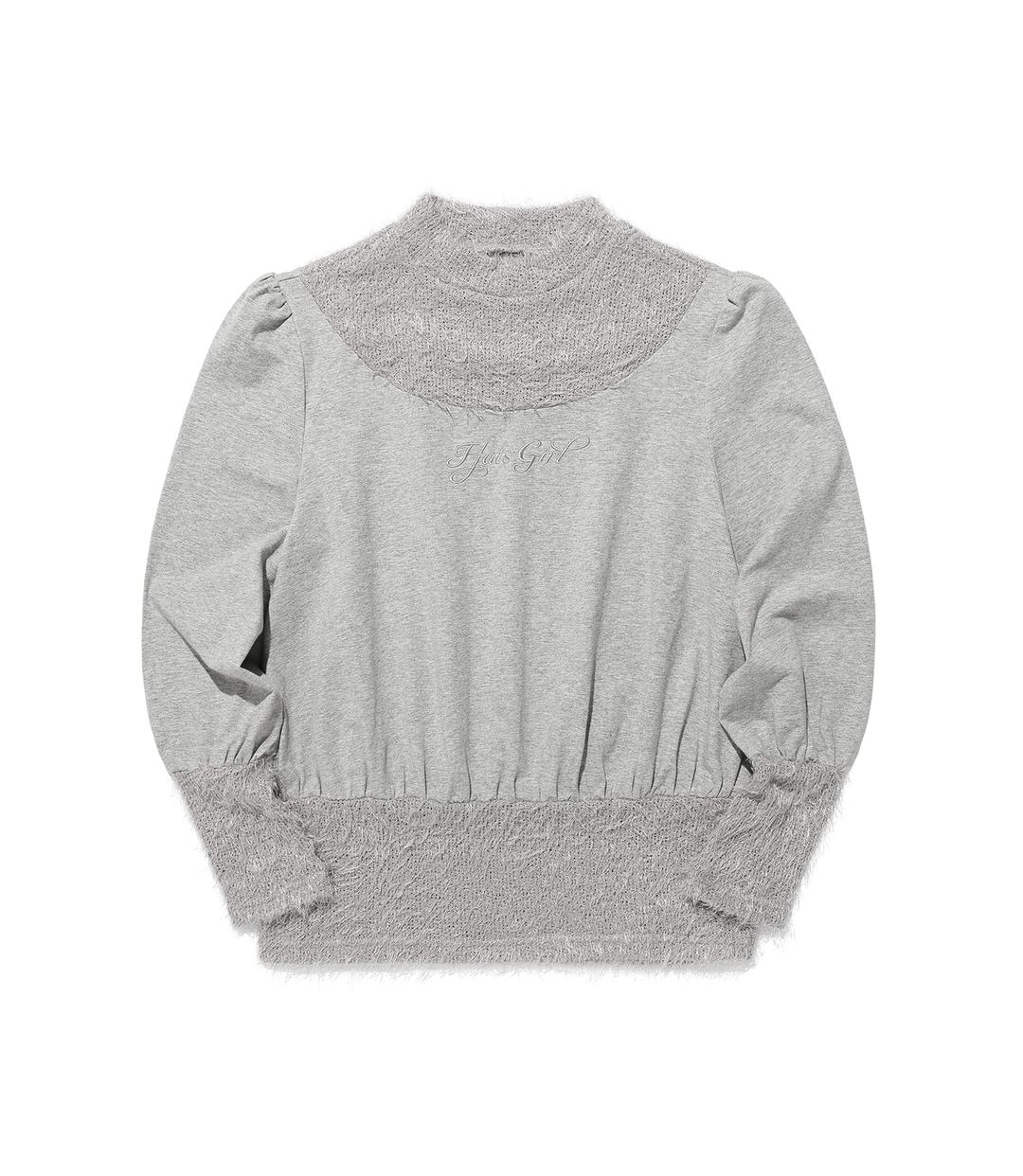 ffats girl mockneck l/s tee[grey]