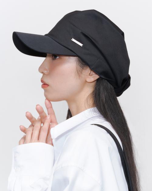 Tie-up scarf bandana cap BLACK