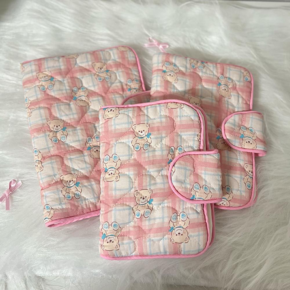 핑크 베어 다이어리커버 북커버 a6 a5 b6 다이어리꾸미기