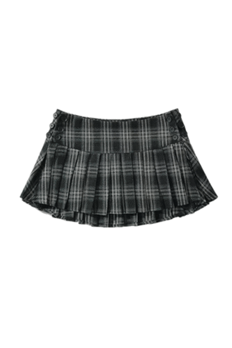[S, M 당일배송] 프레피 체크 미니 스커트 (S,M)