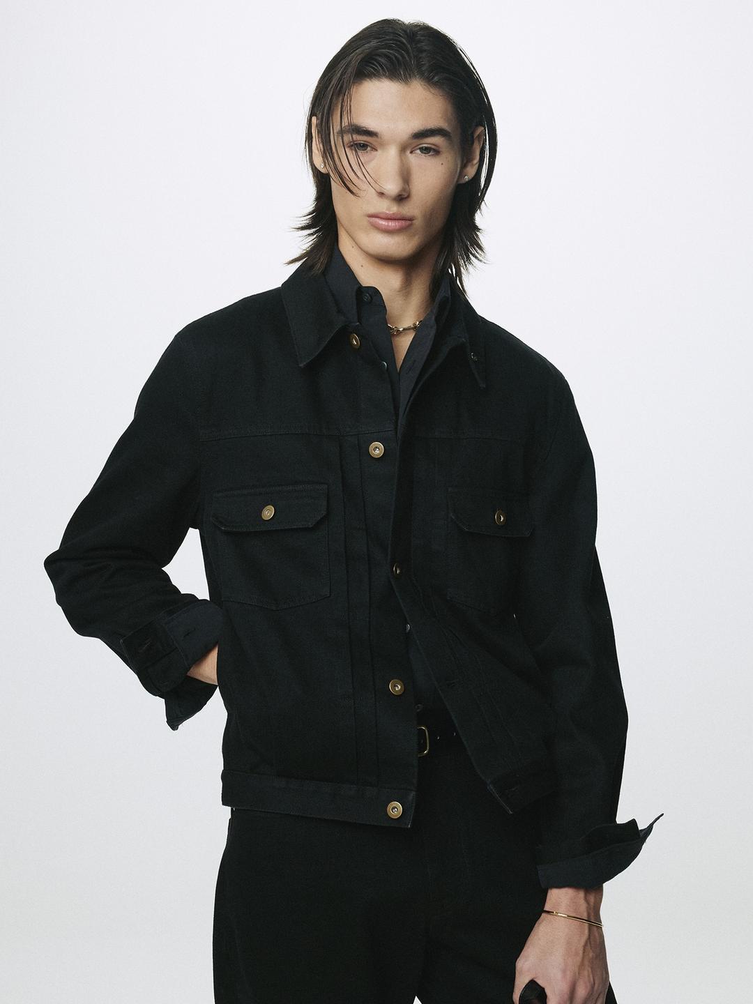 TYPE-2 DENIM TRUCKER_ BLACK