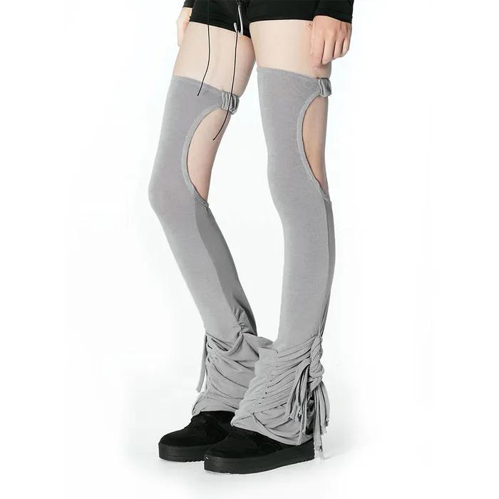 RYNA TESSEL LEG WARMER (GREY)
