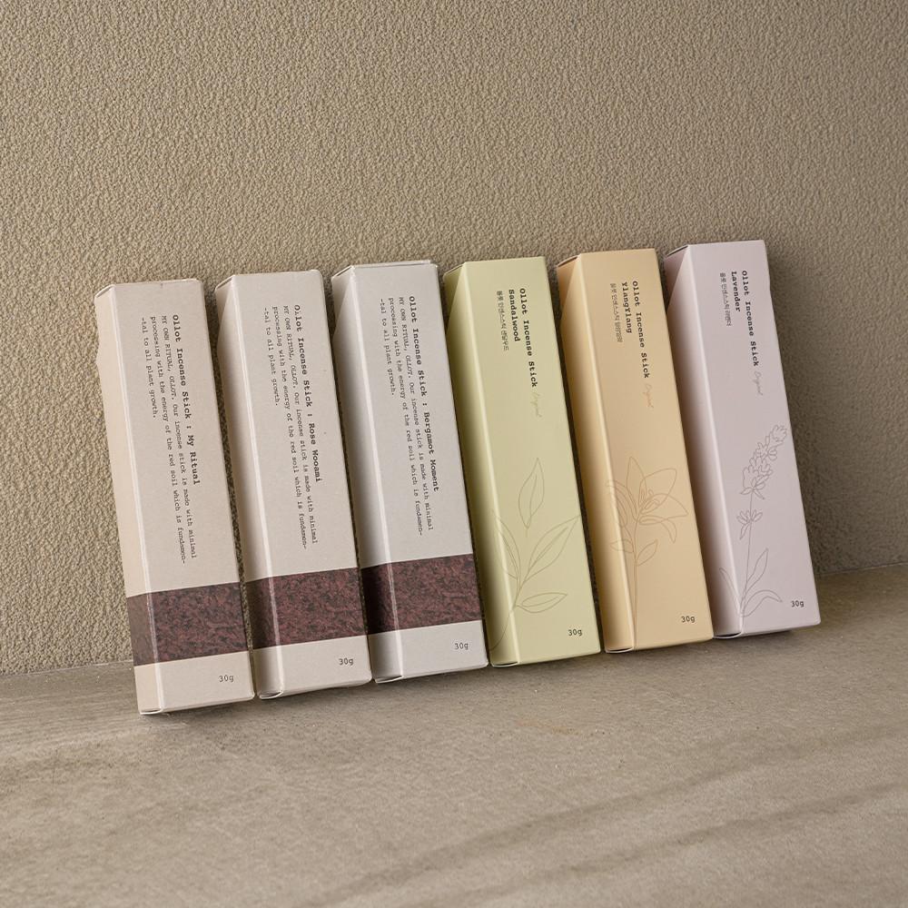 올롯 천연 아로마 인센스 스틱 6종 향