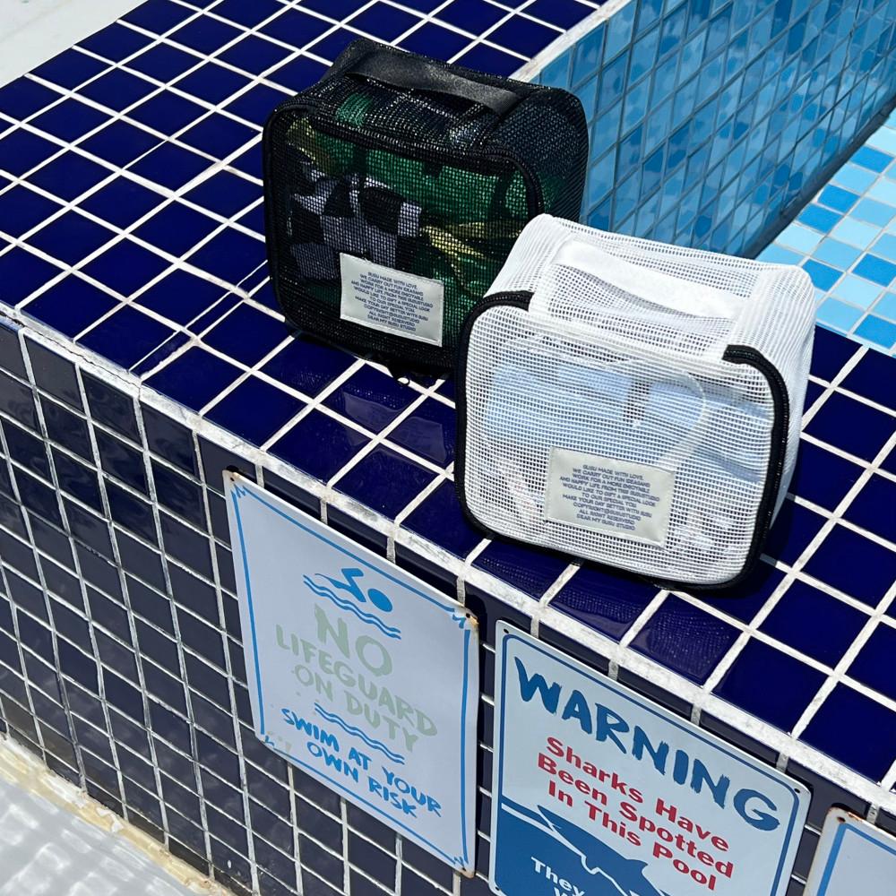 베이직 메쉬파우치 화장품파우치 수납가방 수영가방