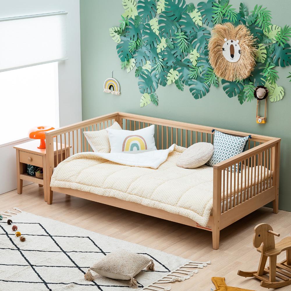 [분리수면] 쁘띠라뺑 헨리 비치원목 침대 - 싱글(1000X2000)