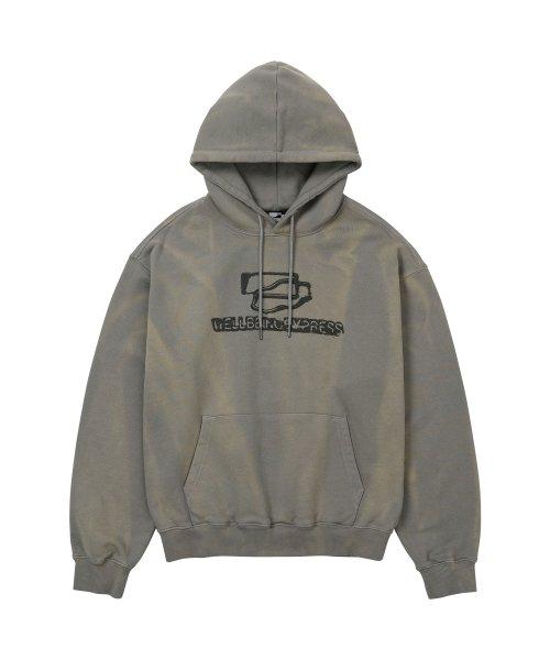 Blurry Logo Hoodie Greyish Beige