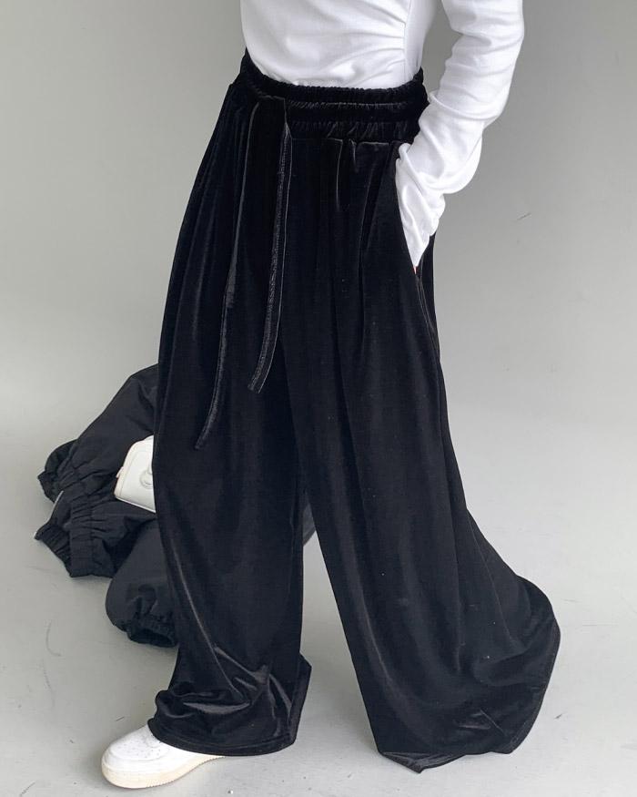 켈로벨벳와이드밴딩팬츠