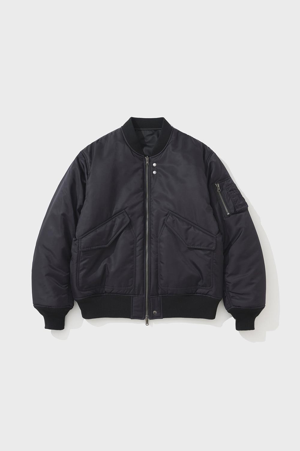 NYLON REVERSIBLE BOMBER JUMPER (PURPLE BLACK)