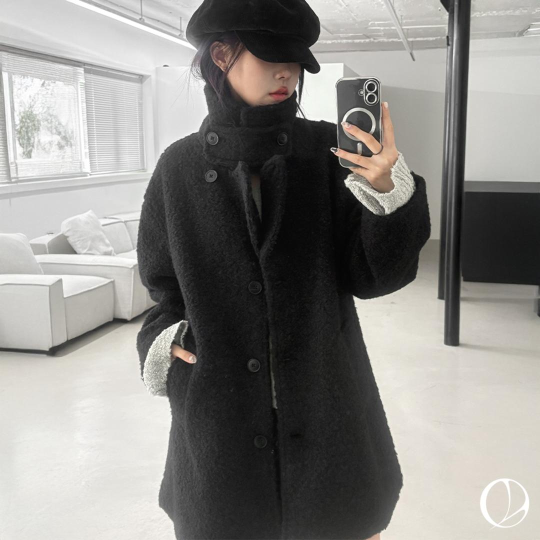 [BY1]테즌 부클 하프코트