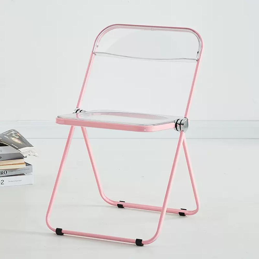 컬러 투명 아크릴 접의식 의자 모던 인테리어 체어
