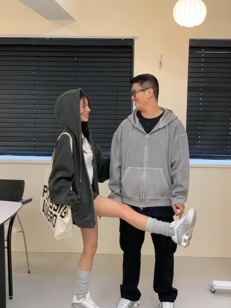 남여공용 피그후드집업