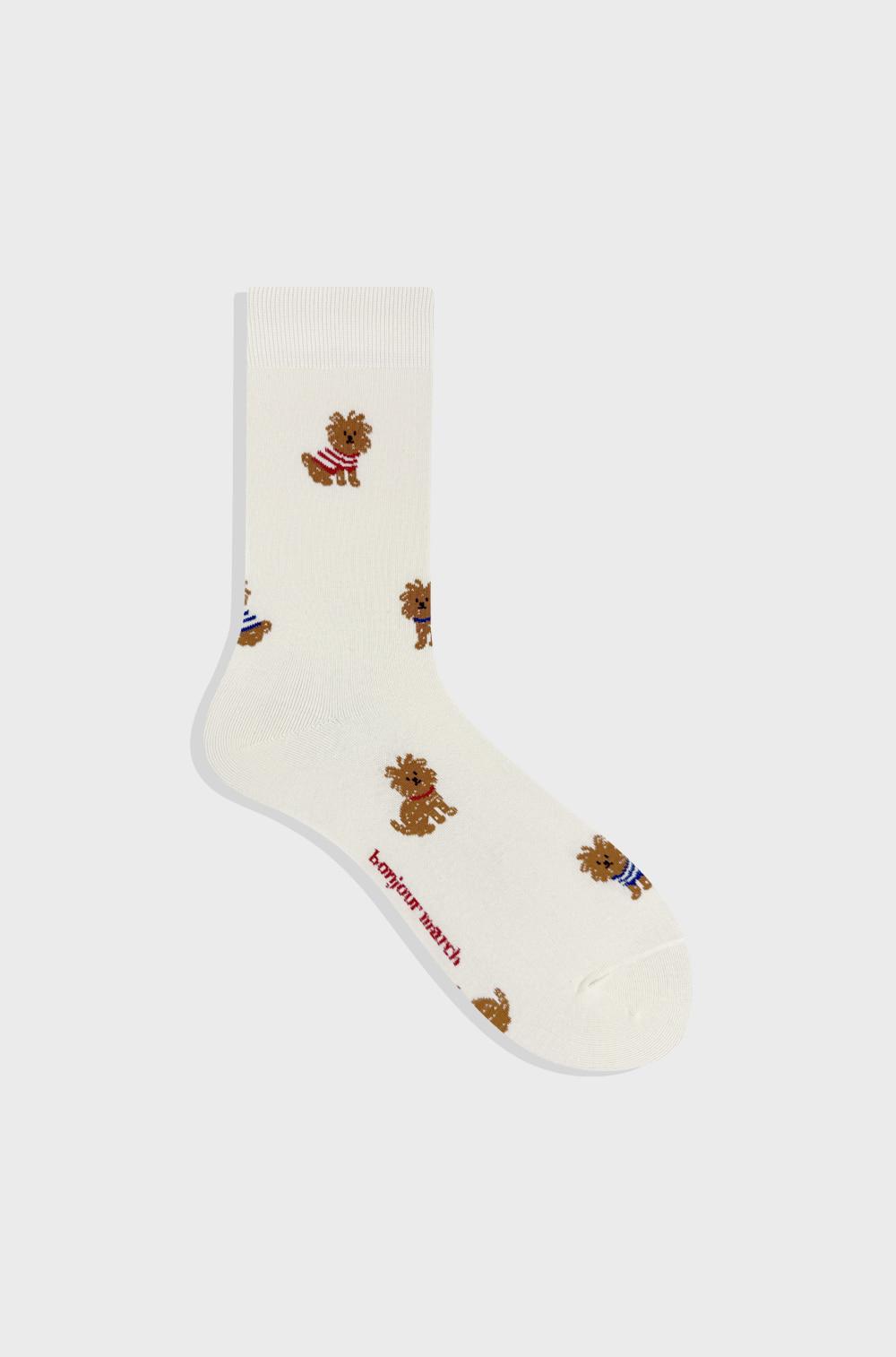 Shaggy puppy socks_camel