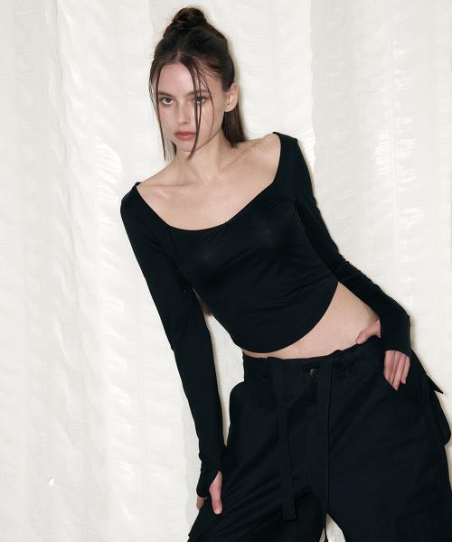 Diva Basic Long Sleeve Top (Black)