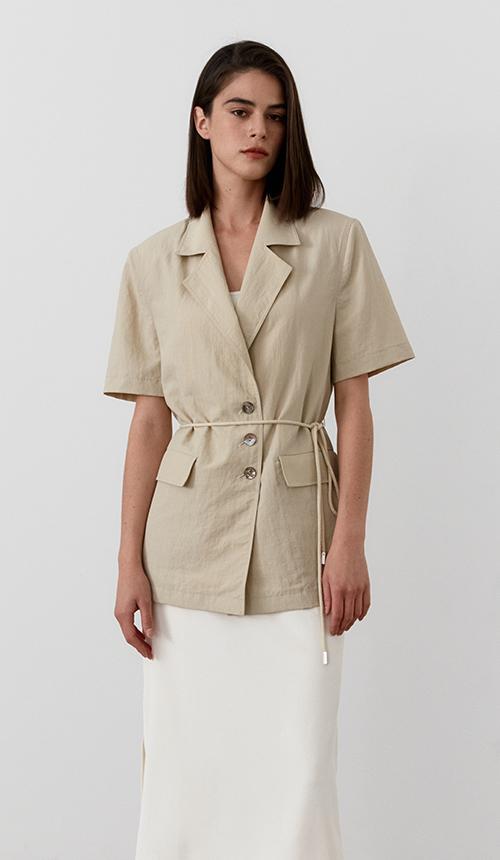 TWR 3 BUTTON SHIRT JACKET_BEIGE