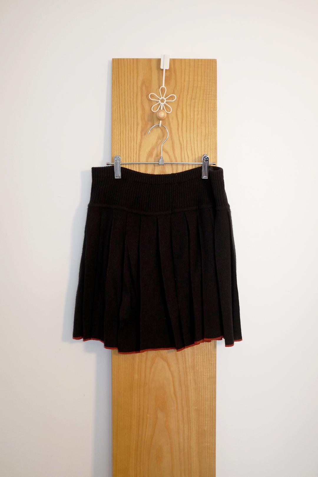Vintage knit pleats skirt