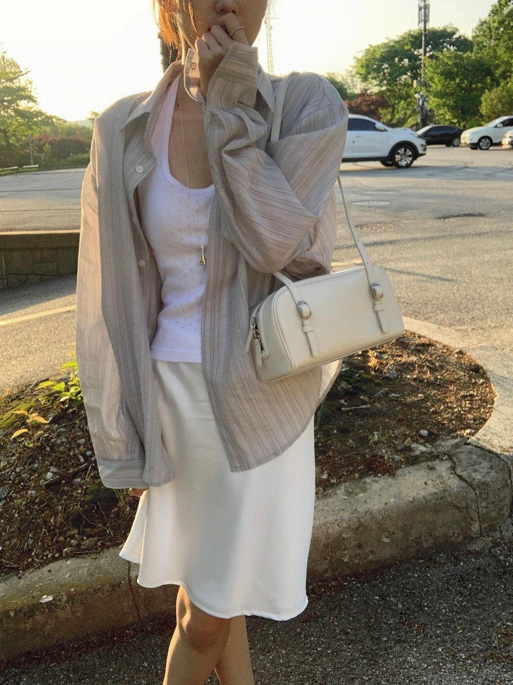 플로우 스트라이프 셔츠