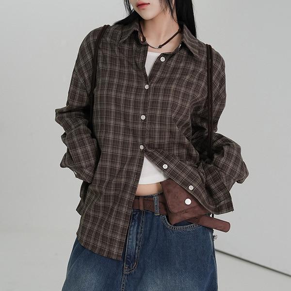 라우니 체크셔츠