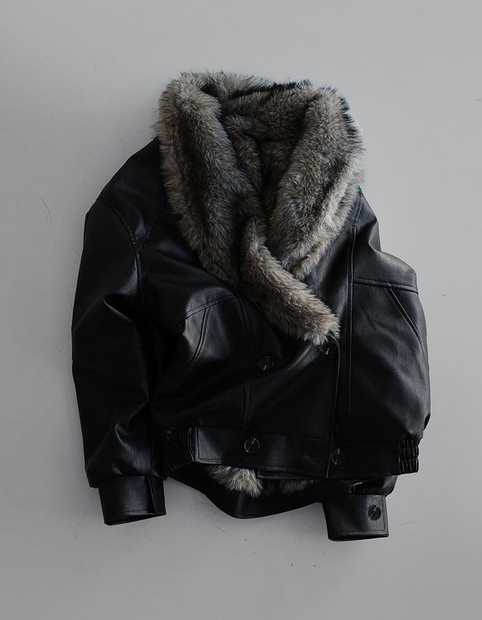 숄카라퍼레더자켓