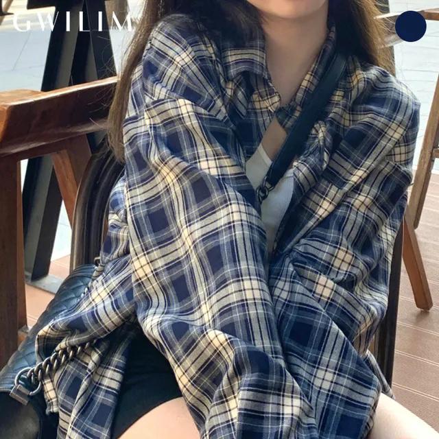 (귈림) 데일리 타탄체크 긴팔 셔츠(GBFBL057P)