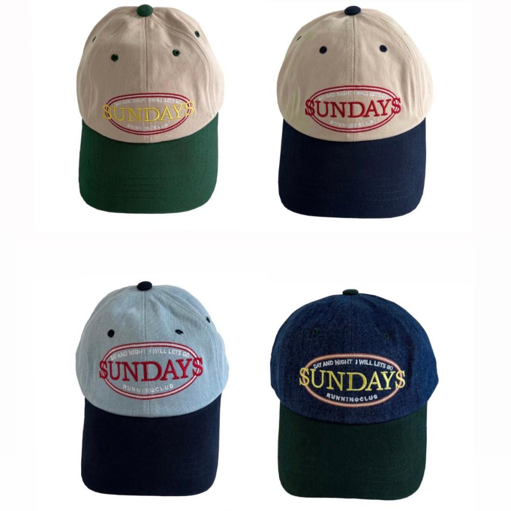 RETRO SUNDAY BALL CAP - 남자 여자 레트로 선데이 볼캡 깊은 모자