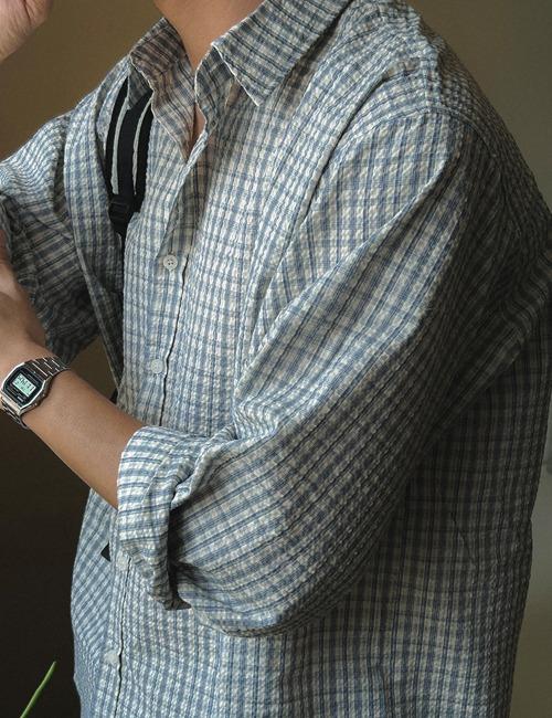 [기획] 시어서커 체크셔츠(2color)