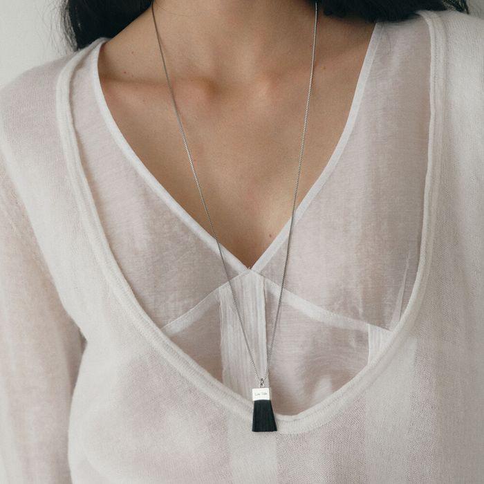 BRUSH NECKLACE [SILVER]