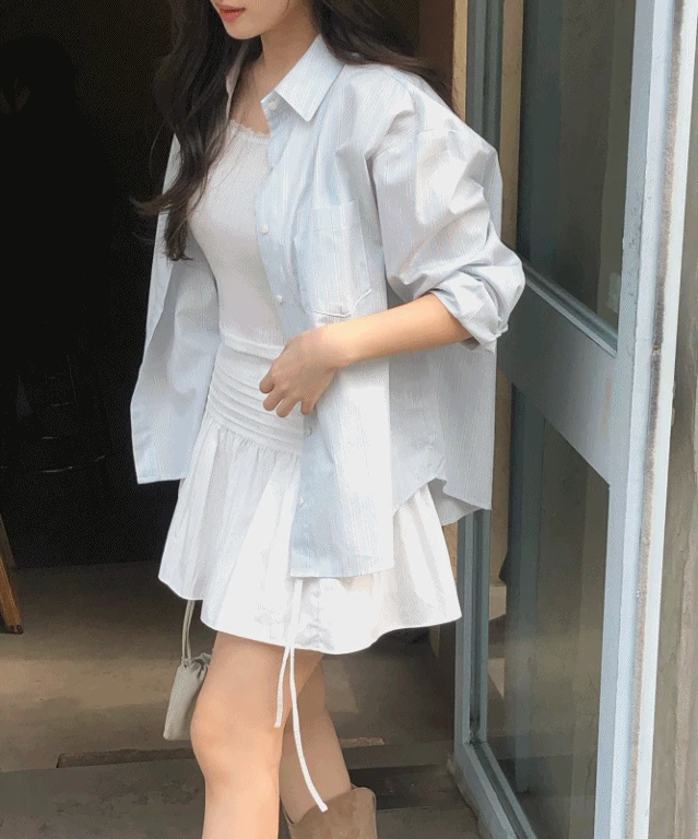 클린 스트라이프 셔츠