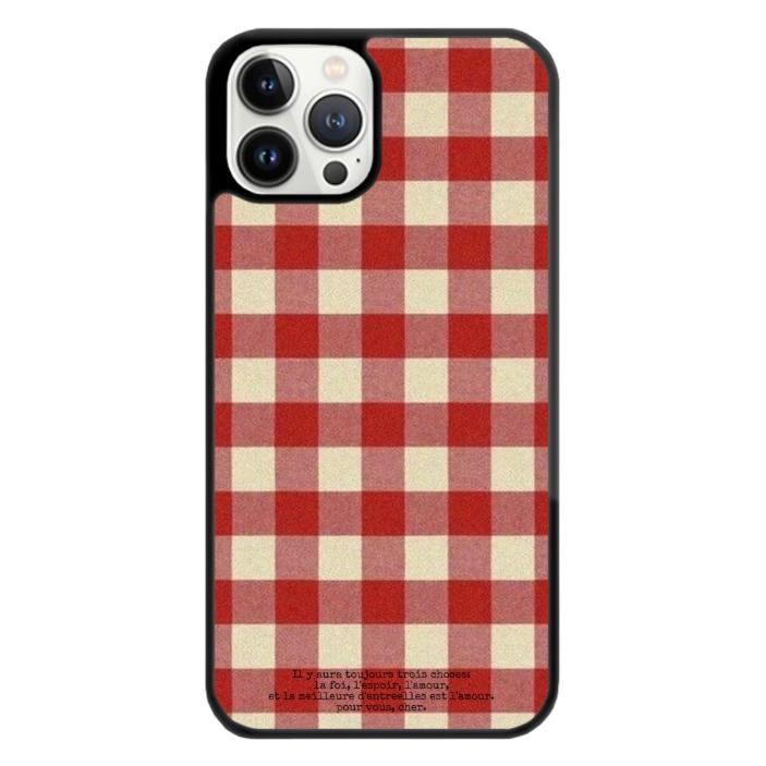 (epoxy) red checker board case
