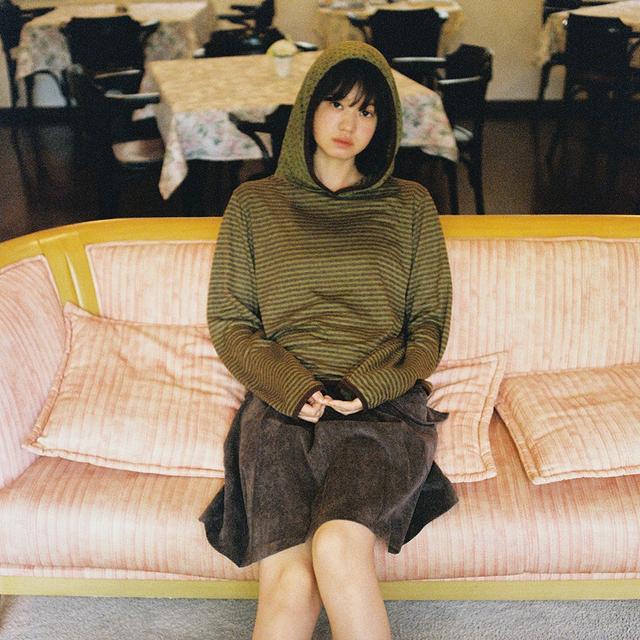 DOT STRIPE HOODIE GRASS