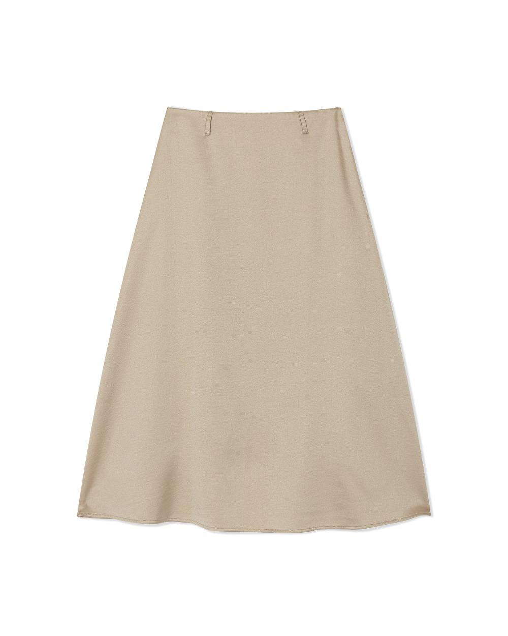 SATIN FLARE SKIRT (3color)