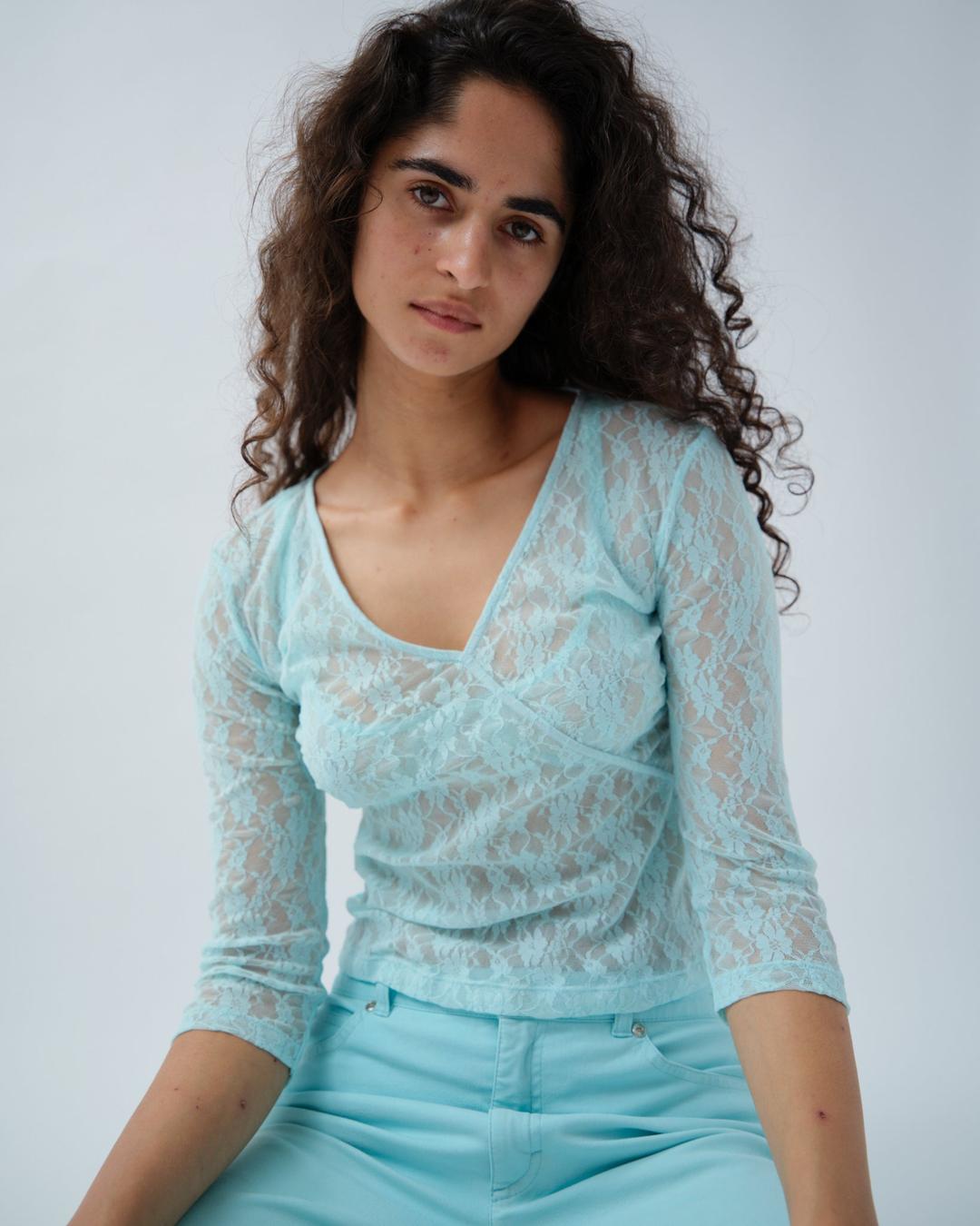 Lace Moss Wrap Top - XS/S
