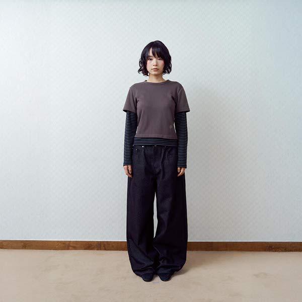 [12/29이후 순차출고][Oafish]BACK STRAP RIVET DENIM PANTS BLACK 25FWPT006BKS