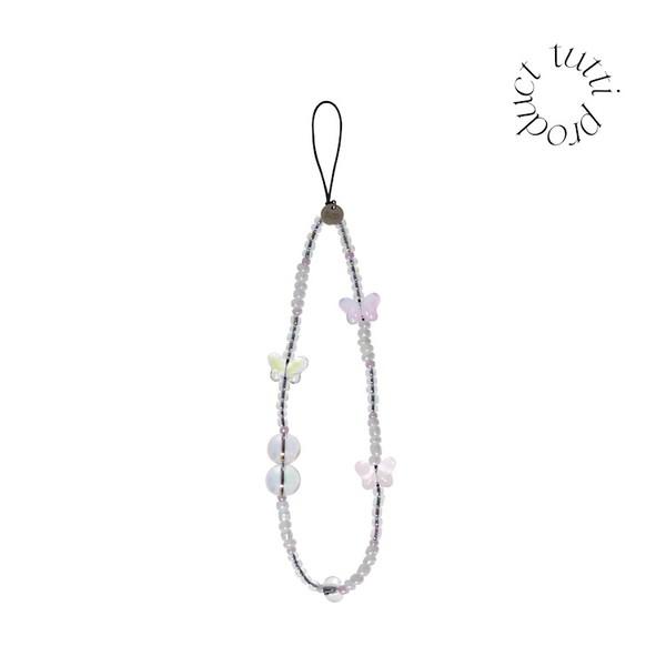GLASS BUTTERFLY PHONE STRAP