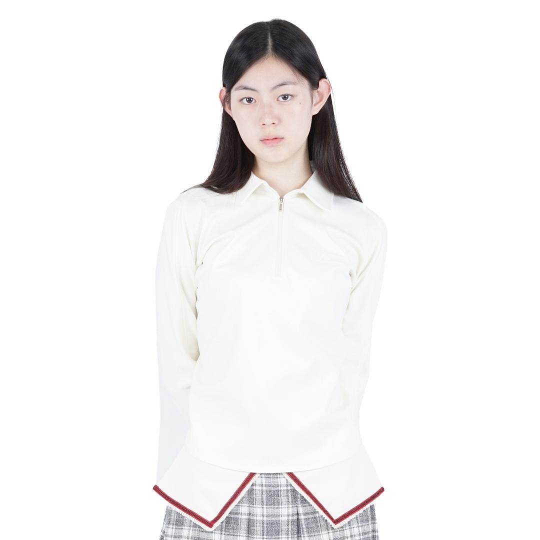 AW25 HALF ZIP SHIRT (IVORY)