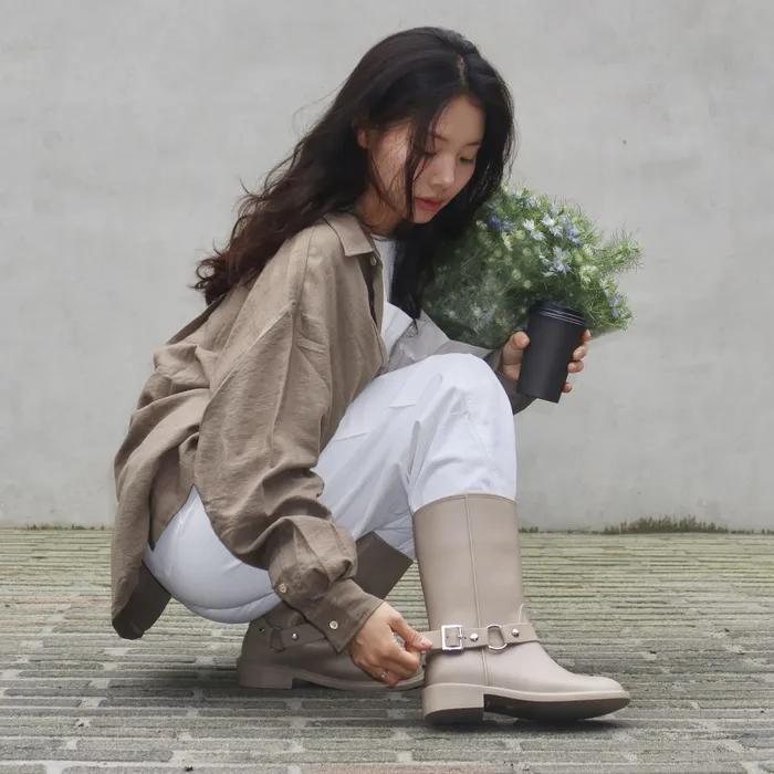 [루피타 pick][바로배송/29단독/레인부츠] 3Colors_클래식 버클 레인 미들부츠 I KM228