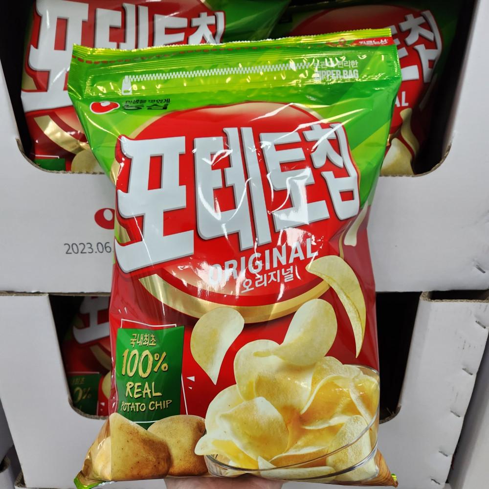 농심 포테토칩 오리지널 390g 대용량 감자칩 지퍼백 (코스트코)
