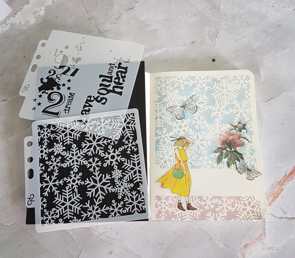 스텐실 스탠실 아트 모형자 꽃 빈티지  (도안 21종 추가)