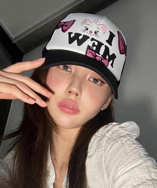 [DISNEY] MARIE MESH CAP BLACK